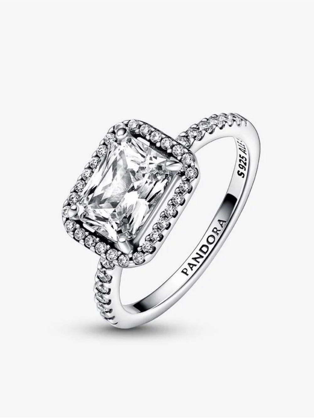 Pandora Rectangular Sparkling Halo Ring
Sterling silver Sz 9 - Picture 5 of 7